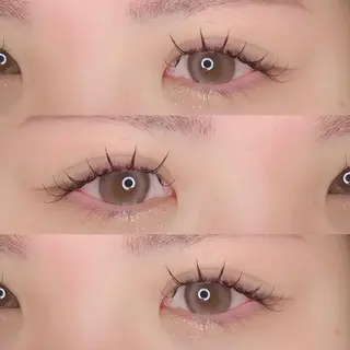 マツエク・マツパ 肌に馴染むハイトーン /ミルクティーカラーのヘアスタイル