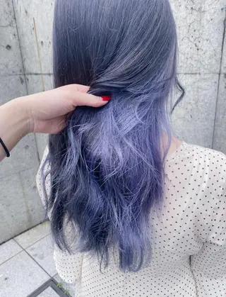 ロング カラー ヘアアレンジ 韓国レイヤーカット/ 儚げカラーチナツのヘアスタイル