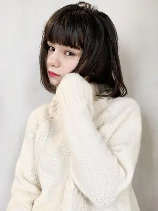 ミディアム カラー パーマ ヘアアレンジ ITbyALBUM 中野店のヘアスタイル