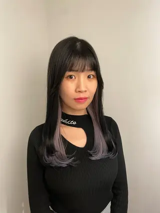 カラー yu-kaハッシュ カット/韓国レイヤーのヘアスタイル