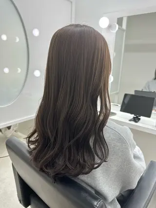 セミロング カラー 中河 ななのヘアスタイル
