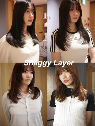 セミロング SALOWIN新潟万代所属・緑川 瑞穂のヘアスタイル