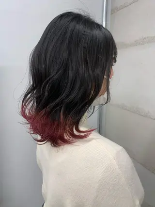 ミディアム カラー 透明感/オリーブ/ グレージュ/YUKAのヘアスタイル