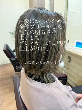 ショート 難波/白髪ぼかし/ KAORIのヘアスタイル