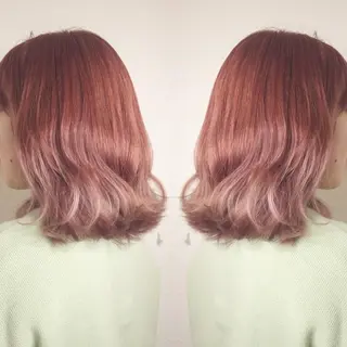 ミディアム カラー ヘアアレンジ 竹内啓太 ボブのヘアスタイル