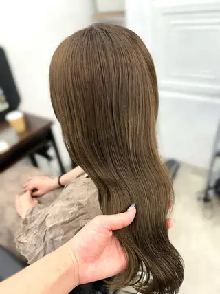 ミディアム カラー 盛れる顔周り /透明感/かりん🎀のヘアスタイル