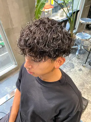 ショート パーマ メンズ Agu hair lore沼館店所属・八戸パーマ/メンズパ ーマ/シンゴ。のヘアスタイル