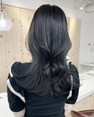 ロング カラー 新宿/韓国ヘア/ 髪質改善ストレートのヘアスタイル