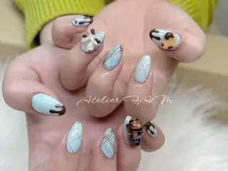 セミロング nail&eyelashsalon atelier fam上本町店所属・アトリエ FAMのネイルデザイン