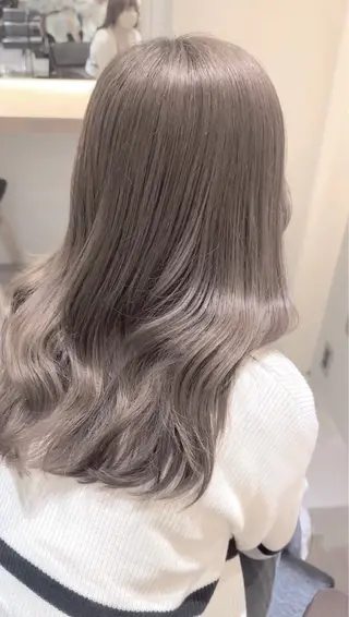 セミロング カラー レイヤーカット/ ブリーチカラー/雅人のヘアスタイル