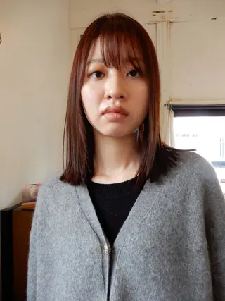 ミディアム カラー パーマ デザインカット🎨 ボブ🫟おざきのヘアスタイル