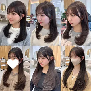 セミロング レイヤーカット/ 顔まわり/アオイのヘアスタイル