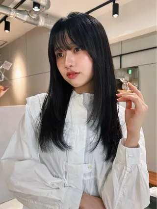 ロング カラー パーマ 🫧小顔×似合わせ× 透明感カラー🫧のヘアスタイル