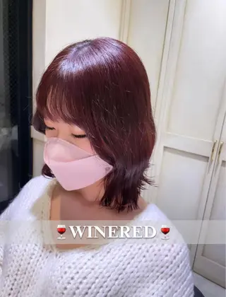 ミディアム カラー 🌷ピンク/韓国風 暖色カラー ゆい🌷のヘアスタイル