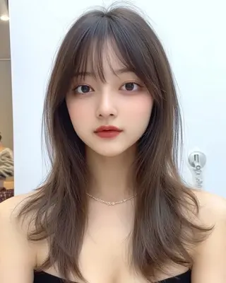 セミロング 銀座/カットモデル/ まつぱエク/ゆきなのヘアスタイル