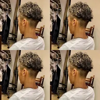 ショート カラー パーマ メンズ ZIPセカンド所属・北原 練のヘアスタイル