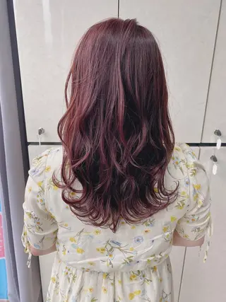 セミロング カラー 艶髪/縮毛矯正 特化　ヒトシのヘアスタイル