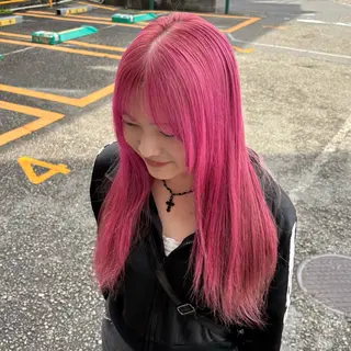 ロング 🎀ハイトーン/ 艶カラー/夕月🎀のヘアスタイル