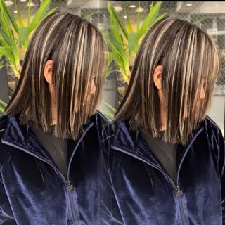 ミディアム カラー 🌊ハイライト Rizu🌊のヘアスタイル