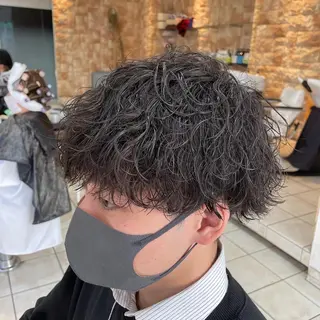 ショート パーマ メンズ シャドウパーマ/縦落 ちパーマ 大久保拓実のヘアスタイル