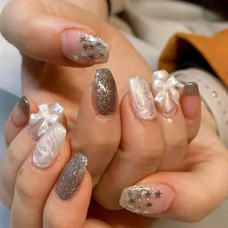 ネイル amuse 手書きニュアンスのネイルデザイン