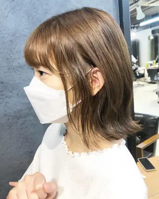 ミディアム カラー ヘアアレンジ ainico+所属・メンズ特化✂️栗原 侑也のヘアスタイル