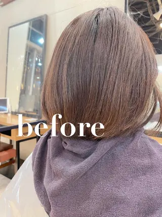 ショート カラー ボブ/ミディアム 親しみやすさ/さくらのヘアスタイル