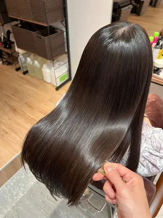 ロング 縮毛矯正/髪質改善 /ブリーチ/東陽町✨のヘアスタイル