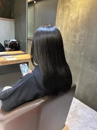 セミロング カラー 阿部 翔一郎/暖色系カラーのヘアスタイル