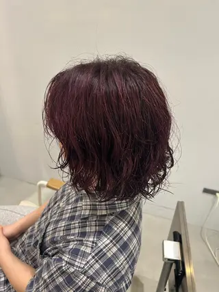 ミディアム カラー ハイトーン/艶髪/ 暗髪/韓国/sanaのヘアスタイル