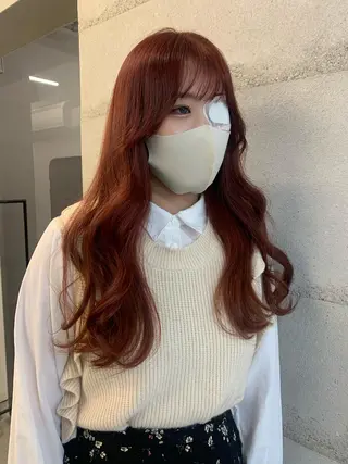 セミロング カラー 透明感/オリーブ/ グレージュ/YUKAのヘアスタイル