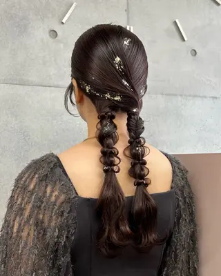 ヘアアレンジ カコ/レイヤーカット ヘアアレンジのヘアスタイル