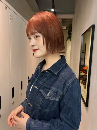 ショート saki‪🌱‬♡ /ボブ/透明感カラーのヘアスタイル