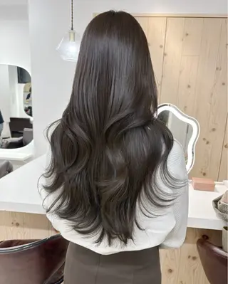 ロング カラー 新宿/韓国ヘア/ 髪質改善ストレートのヘアスタイル
