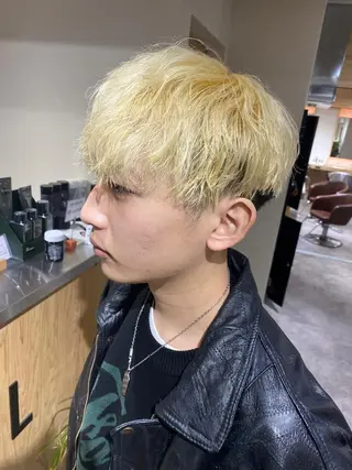 カラー パーマ メンズ メンズブリーチカラー /パーマ ごーた立川のヘアスタイル