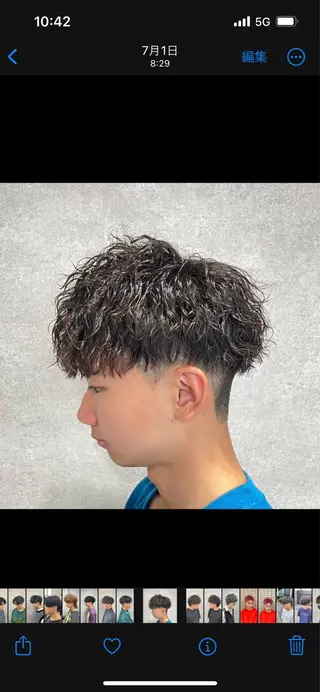 ショート パーマ メンズ 🖤Ayumi🖤 メンズ特化❤️‍🔥のヘアスタイル