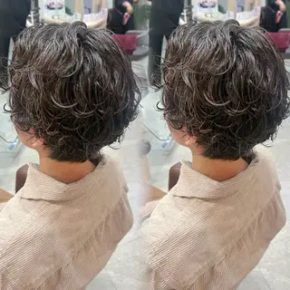 パーマ メンズ 透明感カラー💎✨/ 西中島/KUREAのヘアスタイル