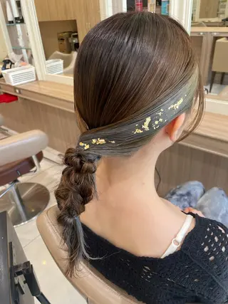 ミディアム ヘアアレンジ 韓国ヘアメイク🎀/ 縮毛矯正✨山本媛香のヘアスタイル