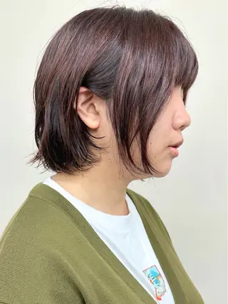 ミディアム 小顔ボブ/お悩み解決 /ボブパーマ/とういのヘアスタイル