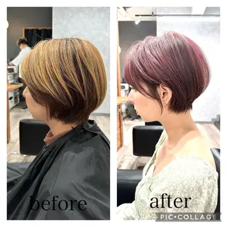 ショート カラー アンソニー ショウゴのヘアスタイル