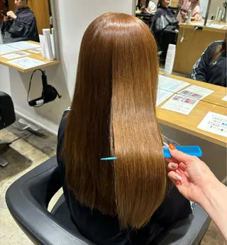 ロング カラー 🤎ケアブリーチ/ カット/酸スト🤎のヘアスタイル