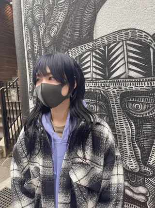 ミディアム カラー パーマ ヘアアレンジ メンズ マツエク・マツパ haco+所属・🌈派手髪エクステ ブレイズ🌈ひろとのヘアスタイル