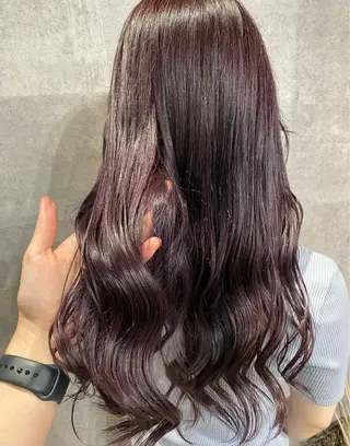 セミロング カラー YU-KA ✂︎ROSSOのヘアスタイル