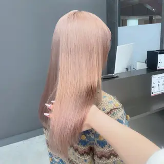 ロング カラー ヘアアレンジ メンズウルフ🐺♡ ブリーチ♡ヘアメ🎀のヘアスタイル