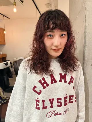 パーマ 暖色/パーマ 🌼クニトウメイのヘアスタイル