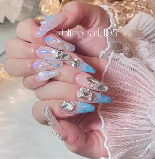 ネイル 23時まで❤︎韓国、 ワンホンネイルのネイルデザイン