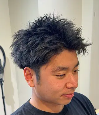 ショート メンズ メンズカット/パーマ 艶カラーTAIGA︎のヘアスタイル