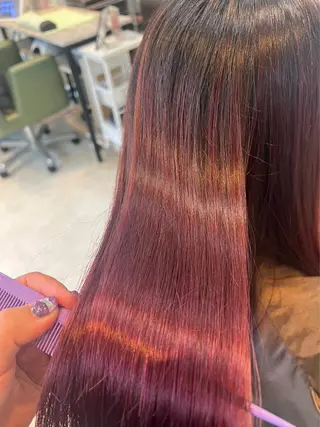 セミロング カラー 髪質改善&トリートメント Loops鷺沼店所属・🌷髪質改善/ 落合 咲弥🌷のヘアスタイル