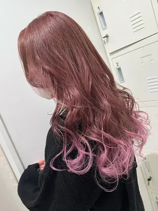 ロング カラー ヘアアレンジ 新宿color🐝 AYAKA🌈💖のヘアスタイル