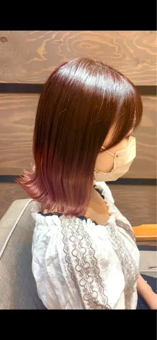 ミディアム カラー レイヤーカット/髪質 改善/矯正🤍吉田のヘアスタイル